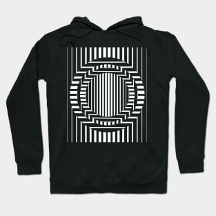 Geometric Abstract in black Hoodie